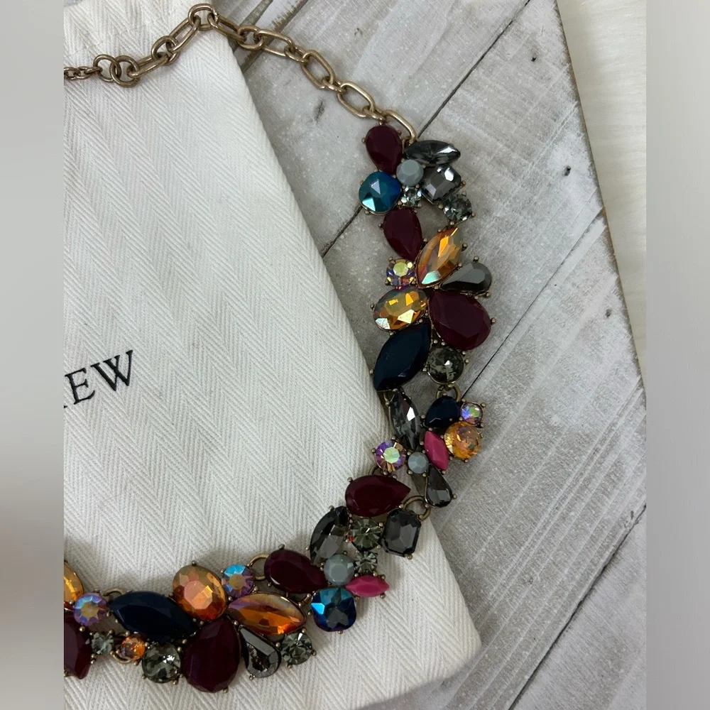 J. Crew Jewel Toned Cluster Confetti Collar Necklace